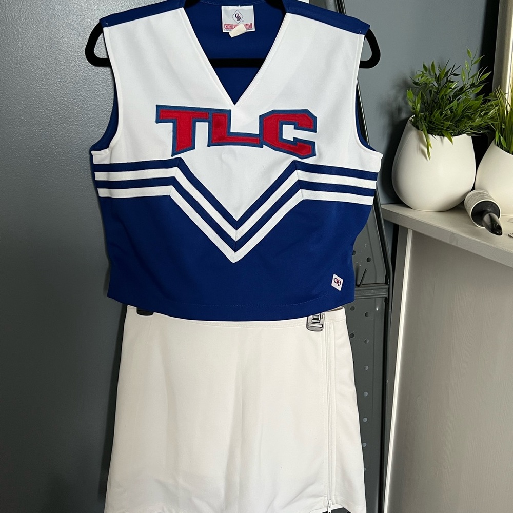 RE-LISTED Cheerleader Uniform Costume large top small bottoms